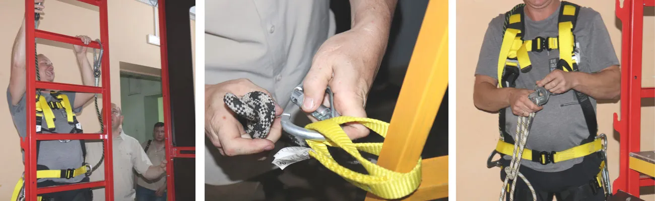 Тематический баннер по безопасным методам работ на высоте 