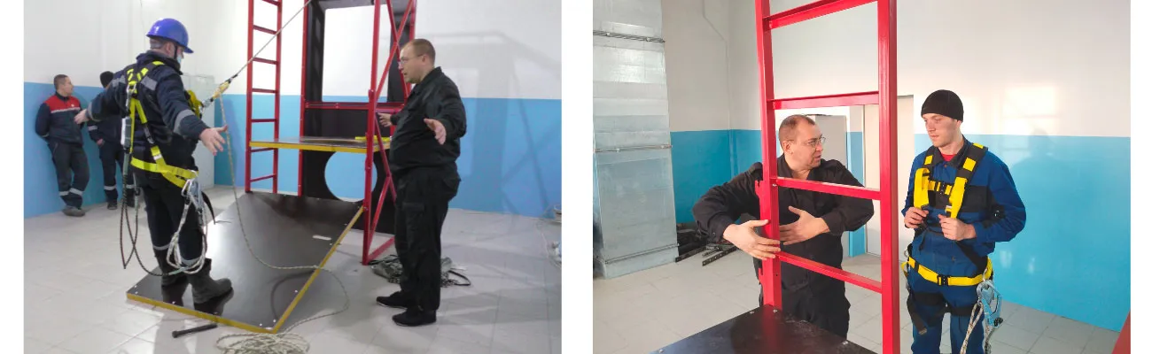 Фотографии обучения на верхолазном полигоне